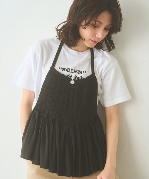 Whim Gazette(ウィムガゼット)の「ホルターネックギャザーブラウス(シャツ/ブラウス・レディース・ブラック/オフホワイト・FREE)」の20枚目の写真