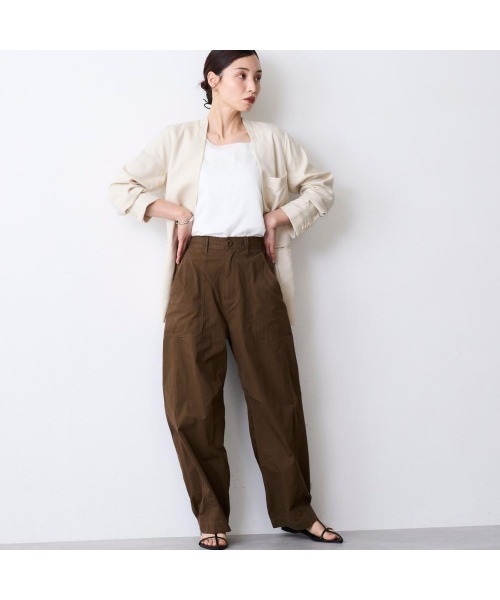 COMMON＋HAUS（コモンハウス）の「カーゴバレルパンツ（カーゴパンツ・レディース・ブラック/ブラウン/ベージュ・S/M/L）」の15枚目の写真
