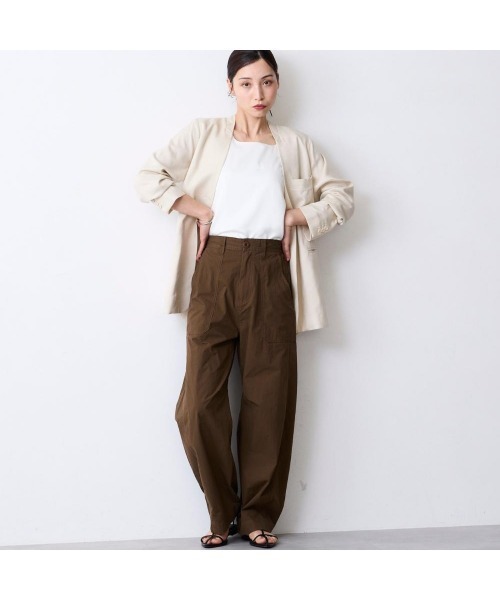COMMON＋HAUS（コモンハウス）の「カーゴバレルパンツ（カーゴパンツ・レディース・ブラック/ブラウン/ベージュ・S/M/L）」の16枚目の写真