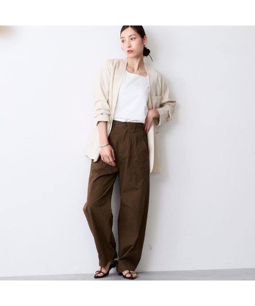 COMMON＋HAUS（コモンハウス）の「カーゴバレルパンツ（カーゴパンツ・レディース・ブラック/ブラウン/ベージュ・S/M/L）」の17枚目の写真