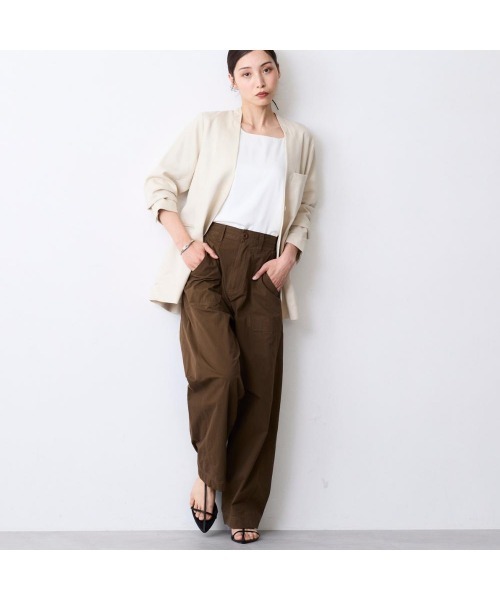COMMON＋HAUS（コモンハウス）の「カーゴバレルパンツ（カーゴパンツ・レディース・ブラック/ブラウン/ベージュ・S/M/L）」の18枚目の写真
