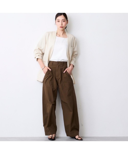 COMMON＋HAUS（コモンハウス）の「カーゴバレルパンツ（カーゴパンツ・レディース・ブラック/ブラウン/ベージュ・S/M/L）」の19枚目の写真