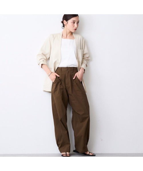 COMMON＋HAUS（コモンハウス）の「カーゴバレルパンツ（カーゴパンツ・レディース・ブラック/ブラウン/ベージュ・S/M/L）」の20枚目の写真