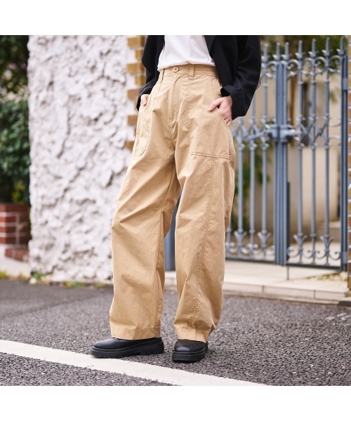 COMMON＋HAUS（コモンハウス）の「カーゴバレルパンツ（カーゴパンツ・レディース・ブラック/ブラウン/ベージュ・S/M/L）」の21枚目の写真