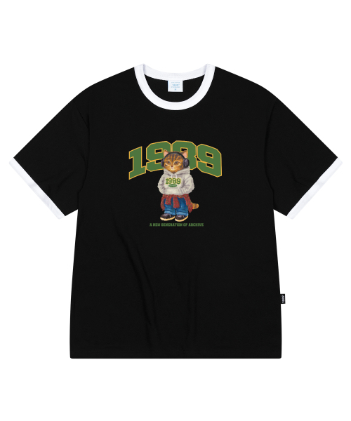 1989STANDARD（1989スタンダード）の「[ヤンステルX1989] MIXTAPEクールコットンリンガー半袖(SRSSTD-0213)（Tシャツ/カットソー・メンズ・ブラック/アイボリー/ライトグレー・MEDIUM/LARGE/X-LARGE）」の4枚目の写真