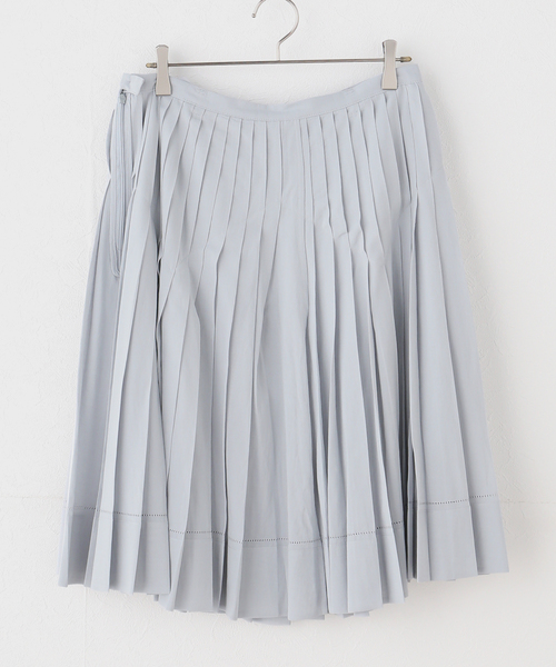 LOW CLASSIC（ロウ　クラシック）の「【LOW CLASSIC/ロウ クラシック】 PLEATED MIDI SKIRT（スカート・レディース・ブルー・MEDIUM）」の5枚目の写真
