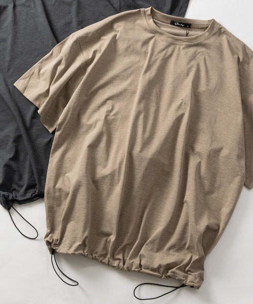 JOHN'S CLOSET（ジョンズクローゼット）の「【7】マルチファンクション ドローコード BIG Tシャツ ストレッチ/速乾（Tシャツ/カットソー・メンズ・ベージュ/カーキ/ホワイト/ブラック/チャコールグレー・LARGE/X-LARGE/MEDIUM）」の4枚目の写真