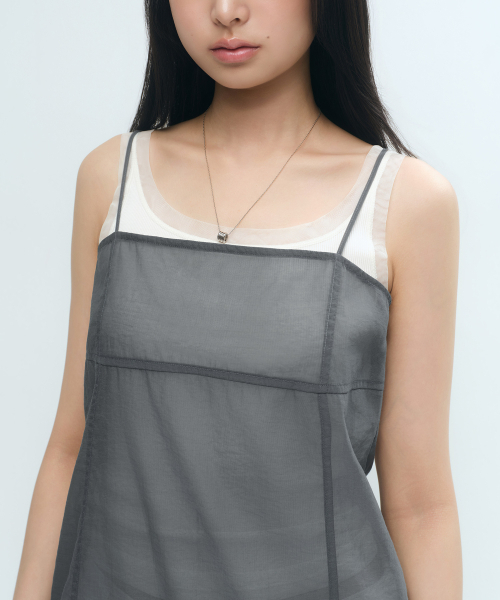 MUSINSA STANDARD WOMAN（ムシンサスタンダードウーマン）の「ウィメンズシアーミニドレス[グレー]（ワンピース・レディース・その他・X-SMALL/SMALL/MEDIUM/LARGE）」の4枚目の写真