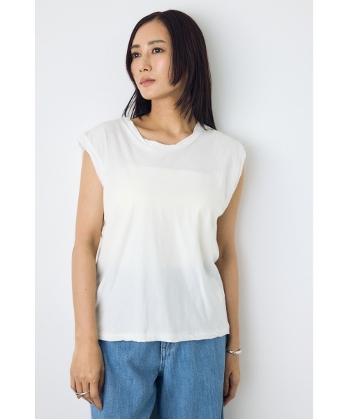 AZUL by moussy(アズールバイマウジー)の「ドライタッチツイストネックタンクトップ(タンクトップ・レディース・ライム/ライトブラック/オフホワイト/ピンク・MEDIUM/SMALL)」の20枚目の写真