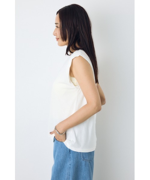 AZUL by moussy(アズールバイマウジー)の「ドライタッチツイストネックタンクトップ(タンクトップ・レディース・ライム/ライトブラック/オフホワイト/ピンク・MEDIUM/SMALL)」の22枚目の写真
