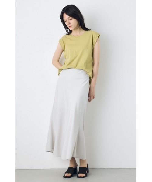 AZUL by moussy(アズールバイマウジー)の「ドライタッチツイストネックタンクトップ(タンクトップ・レディース・ライム/ライトブラック/オフホワイト/ピンク・MEDIUM/SMALL)」の8枚目の写真