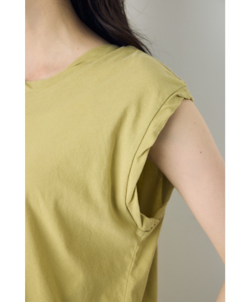 AZUL by moussy(アズールバイマウジー)の「ドライタッチツイストネックタンクトップ(タンクトップ・レディース・ライム/ライトブラック/オフホワイト/ピンク・MEDIUM/SMALL)」の10枚目の写真