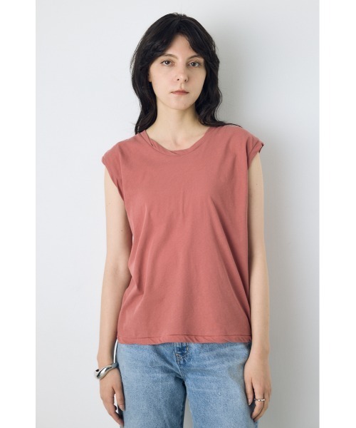 AZUL by moussy(アズールバイマウジー)の「ドライタッチツイストネックタンクトップ(タンクトップ・レディース・ライム/ライトブラック/オフホワイト/ピンク・MEDIUM/SMALL)」の11枚目の写真