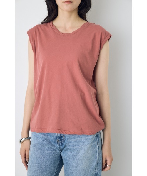 AZUL by moussy(アズールバイマウジー)の「ドライタッチツイストネックタンクトップ(タンクトップ・レディース・ライム/ライトブラック/オフホワイト/ピンク・MEDIUM/SMALL)」の12枚目の写真