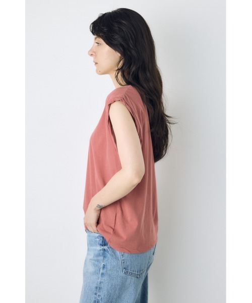 AZUL by moussy(アズールバイマウジー)の「ドライタッチツイストネックタンクトップ(タンクトップ・レディース・ライム/ライトブラック/オフホワイト/ピンク・MEDIUM/SMALL)」の13枚目の写真