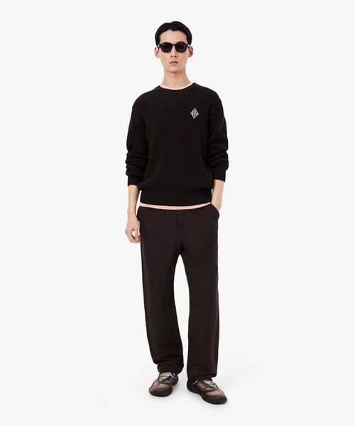 LACOSTE（ラコステ）の「リネン×レーヨンブレンドイージーワイドパンツ（スウェットパンツ・メンズ・オフホワイト/ブラウン・XS/S/M/L）」の3枚目の写真