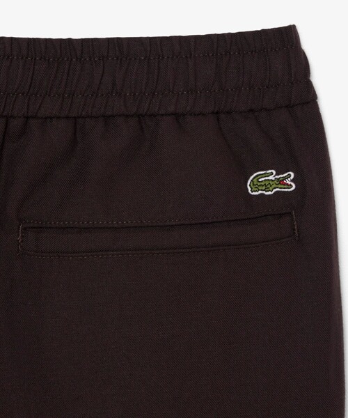 LACOSTE（ラコステ）の「リネン×レーヨンブレンドイージーワイドパンツ（スウェットパンツ・メンズ・オフホワイト/ブラウン・XS/S/M/L）」の7枚目の写真