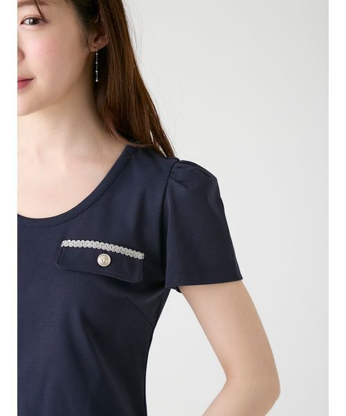 CELFORD(セルフォード)の「【洗える】フラップポケットカットソー(Tシャツ/カットソー・レディース・ネイビー/ホワイト/その他/ライトピンク・F)」の12枚目の写真