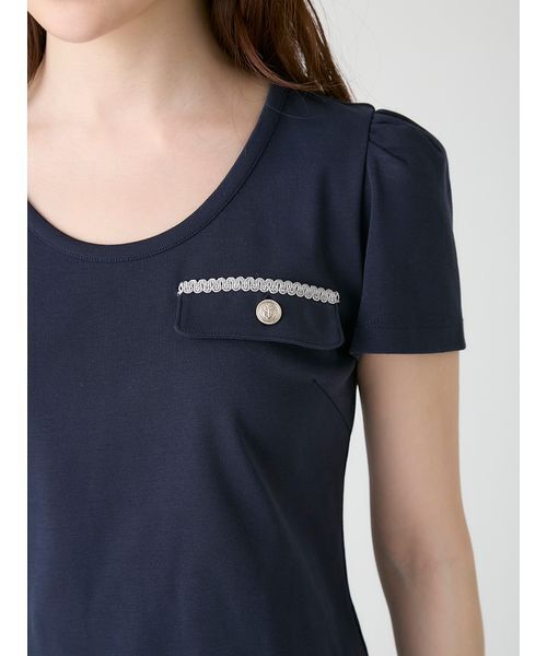 CELFORD(セルフォード)の「【洗える】フラップポケットカットソー(Tシャツ/カットソー・レディース・ネイビー/ホワイト/その他/ライトピンク・F)」の14枚目の写真