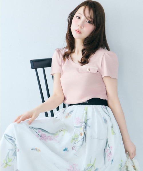 CELFORD（セルフォード）の「【洗える】フラップポケットカットソー（Tシャツ/カットソー・レディース・ネイビー/ホワイト/その他/ライトピンク・F）」の21枚目の写真