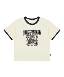 1989STANDARD（1989スタンダード）の「RIDER 1989 クールコットンクロップリンガー半袖 (SRCSTD-0262)（Tシャツ/カットソー）」