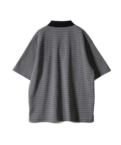 HORLISUN(ホーリーサン)の「Sumerset Short Pique Stripe Pullover Shirt Charcoal(ポロシャツ・メンズ・その他・SMALL/MEDIUM/LARGE)」の8枚目の写真