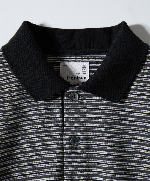 HORLISUN(ホーリーサン)の「Sumerset Short Pique Stripe Pullover Shirt Charcoal(ポロシャツ・メンズ・その他・SMALL/MEDIUM/LARGE)」の7枚目の写真