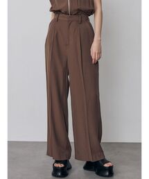 【セットアップ対応】ブラッシュライクワイドパンツ　夏服