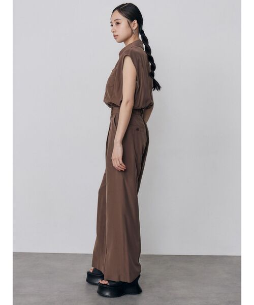 MURUA(ムルーア)の「【セットアップ対応】ブラッシュライクワイドパンツ 夏服(その他パンツ・レディース・アイボリー/ブラウン/ブラック・2/1)」の4枚目の写真