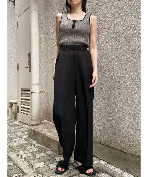 MURUA(ムルーア)の「【セットアップ対応】ブラッシュライクワイドパンツ 夏服(その他パンツ・レディース・アイボリー/ブラウン/ブラック・2/1)」の13枚目の写真