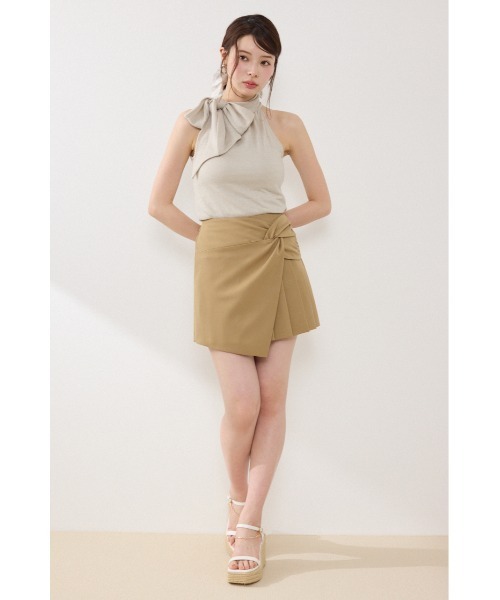 rienda（リエンダ）の「ラメフライスリボンネックトップス 夏服（Tシャツ/カットソー・レディース・ブラック/ベージュ/ピンク・FREE）」の17枚目の写真