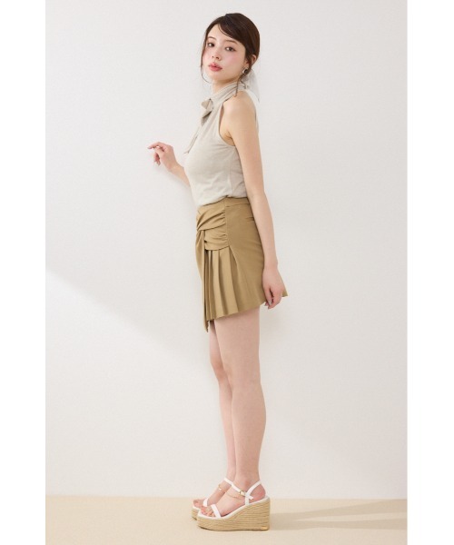 rienda（リエンダ）の「ラメフライスリボンネックトップス 夏服（Tシャツ/カットソー・レディース・ブラック/ベージュ/ピンク・FREE）」の18枚目の写真