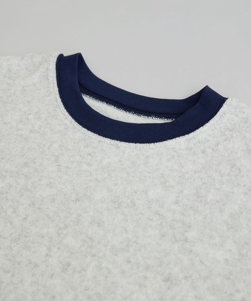 etoll.(エトル)の「パイル地リンガーネックTシャツ(Tシャツ/カットソー・レディース・ネイビー/オートミール/グリーン/ピンク/ブルー・M)」の19枚目の写真