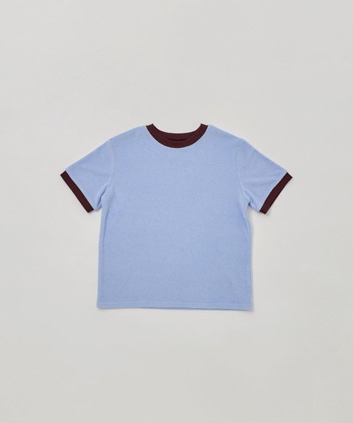 etoll.(エトル)の「パイル地リンガーネックTシャツ(Tシャツ/カットソー・レディース・ネイビー/オートミール/グリーン/ピンク/ブルー・M)」の14枚目の写真