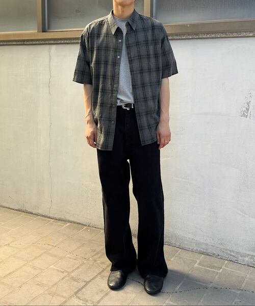 FABREGAT(ファブレガ)の「本ピグダイングチェックハーフシャツ(セージカーキ)(シャツ/ブラウス・レディース・その他・2/3/4)」の2枚目の写真