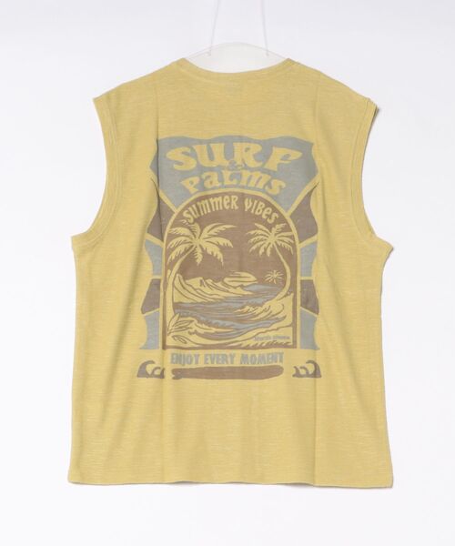 Kahiko（カヒコ）の「【Kahiko】SURF＆Palms ビーチリーMEN'Sタンクトップ（タンクトップ・メンズ・ブラック/ホワイト/ベージュ/グリーン・FREE）」の4枚目の写真