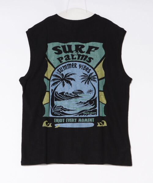 Kahiko（カヒコ）の「【Kahiko】SURF＆Palms ビーチリーMEN'Sタンクトップ（タンクトップ・メンズ・ブラック/ホワイト/ベージュ/グリーン・FREE）」の3枚目の写真