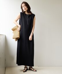 【Noka/WEB限定】カットジョーゼットボートネックワンピース