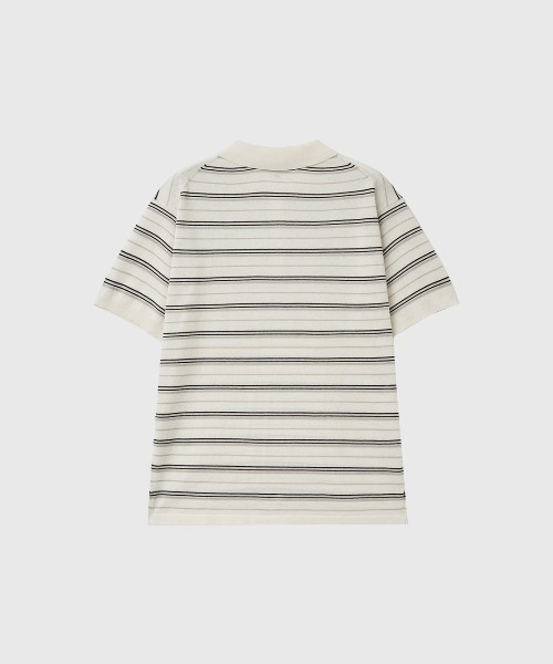 GENERAL IDEA(ジェネラルアイデア)の「【GENERAL IDEA】ストライプルーズカラーハーフニット / STRIPED LOOSE COLLAR HALF-SLEEVE KNIT(ポロシャツ・レディース・レモンイエロー/クリーム/ネイビー・L/M/S)」の19枚目の写真