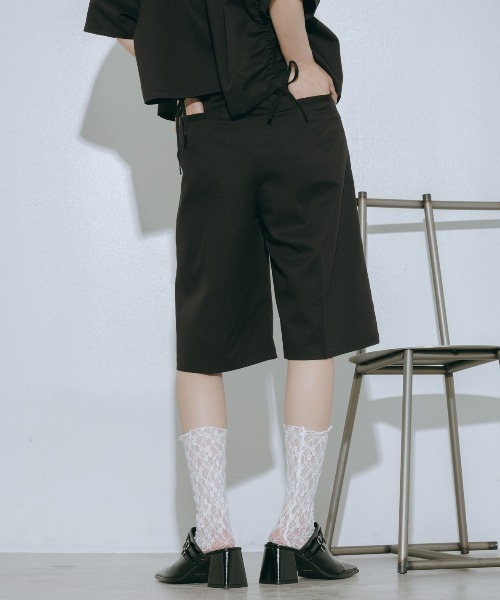 PAGEBOY(ページボーイ)の「【イージーケア/接触冷感/UVカット/セットアップ対応】シフトセットハーフパンツ(その他パンツ・レディース・グレー系その他/ブラック・FREE)」の15枚目の写真