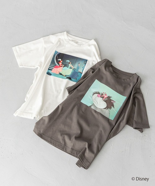 mysty woman(ミスティウーマン)の「【WEB限定】ドリゼラ&アナスタシア/ルシファー/Tシャツ 878228(Tシャツ/カットソー・レディース・チャコールグレー/オフホワイト・FREE)」の4枚目の写真