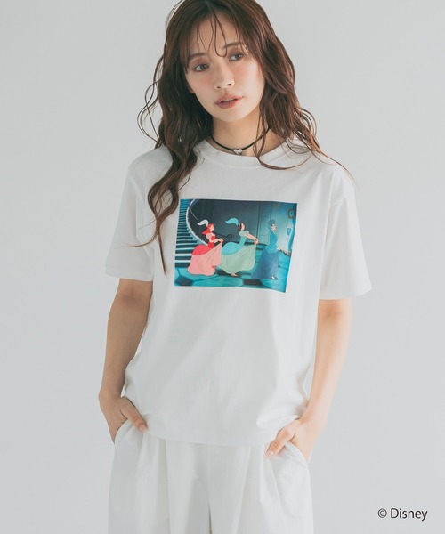 mysty woman(ミスティウーマン)の「【WEB限定】ドリゼラ&アナスタシア/ルシファー/Tシャツ 878228(Tシャツ/カットソー・レディース・チャコールグレー/オフホワイト・FREE)」の12枚目の写真