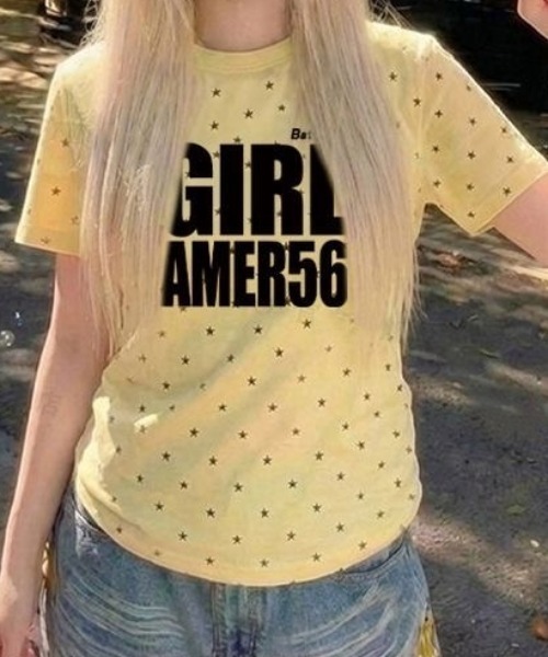 Front английский логотип Star Short T‑shirt — футболка с звёздным логотипом