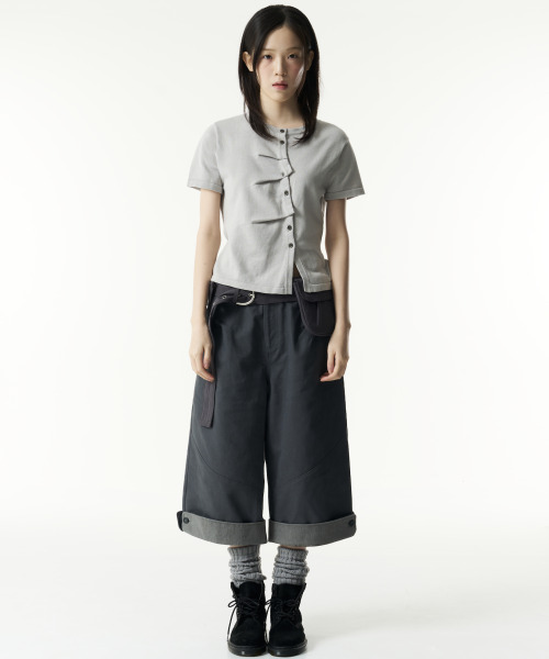 THECOLDESTMOMENT(ザコールデストモーメント)の「TCM folding button pants (charcoal)(その他パンツ・レディース・その他・MEDIUM/SMALL)」の8枚目の写真