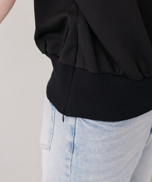 natural couture（ナチュラルクチュール）の「きれいめポンチキーネックTOPS（Tシャツ/カットソー・レディース・サックスブルー/ピンク/ブラック/オフホワイト・FREE）」の19枚目の写真