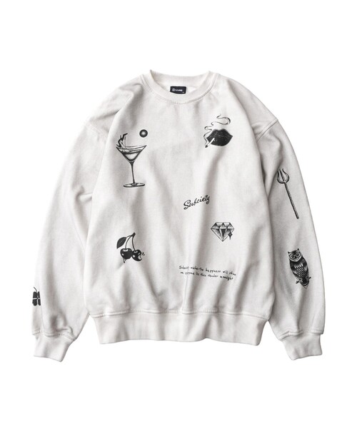Subciety（サブサエティ）の「Varsity sweatshirt（スウェット・メンズ・ホワイト/ブラック・SMALL/MEDIUM/LARGE/X-LARGE）」の16枚目の写真