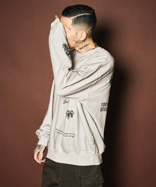Subciety（サブサエティ）の「Varsity sweatshirt（スウェット・メンズ・ホワイト/ブラック・SMALL/MEDIUM/LARGE/X-LARGE）」の19枚目の写真