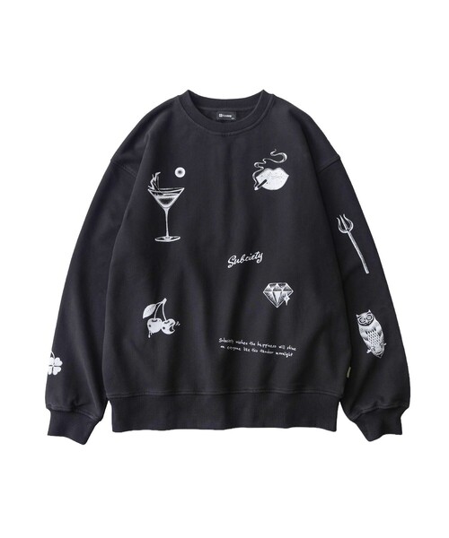 Subciety（サブサエティ）の「Varsity sweatshirt（スウェット・メンズ・ホワイト/ブラック・SMALL/MEDIUM/LARGE/X-LARGE）」の3枚目の写真