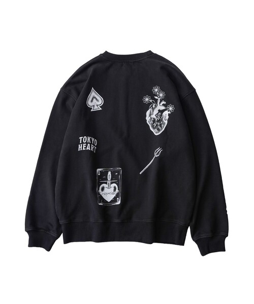 Subciety（サブサエティ）の「Varsity sweatshirt（スウェット・メンズ・ホワイト/ブラック・SMALL/MEDIUM/LARGE/X-LARGE）」の4枚目の写真