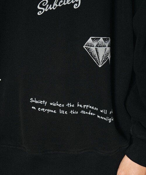 Subciety（サブサエティ）の「Varsity sweatshirt（スウェット・メンズ・ホワイト/ブラック・SMALL/MEDIUM/LARGE/X-LARGE）」の9枚目の写真